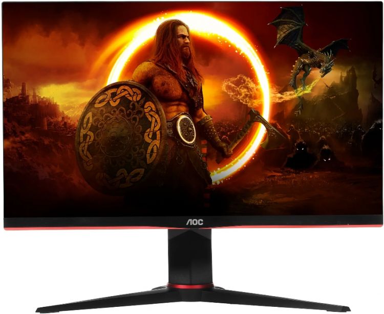 Монитор 23,8" AOC 24G2SPU IPS, 1920*1080, 165Hz, 1 ms, 178°/178°, 300 cd/m, 1000:1, 2*HDMI, black-red