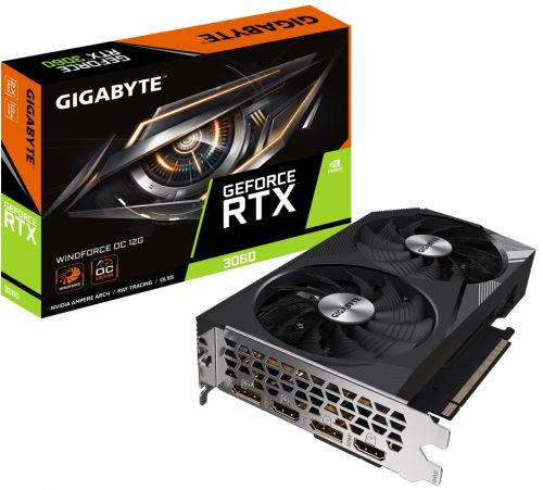 

Видеокарта PCI-E GIGABYTE GeForce RTX 3060 WINDFORCE OC (GV-N3060WF2OC-12GD), GeForce RTX 3060 WINDFORCE OC (GV-N3060WF2OC-12GD)