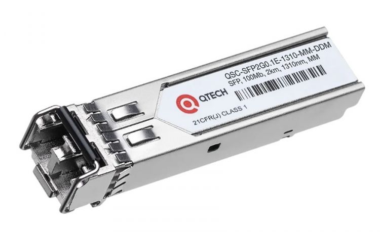 

Модуль SFP QTECH QSC-SFP2G0.1E-1310-MM-DDM 2км, 100Мбит/c, Tx=1310нм, LC, MM, DDM, QSC-SFP2G0.1E-1310-MM-DDM