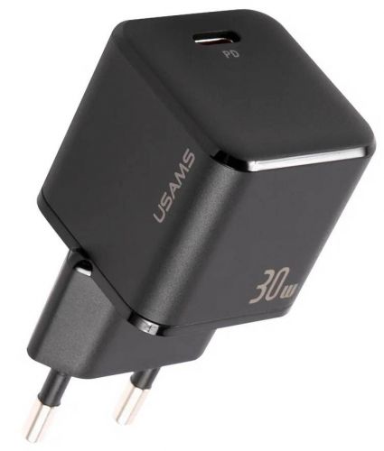 Зарядное устройство сетевое Usams US-CC148 T45 УТ000027613 30W Super Si Mini PD Fast 1C Charger, черное (CC148TC01)