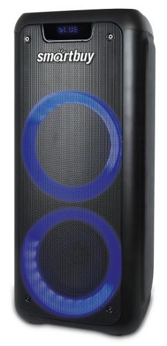Портативная акустика SmartBuy SBS-550 MEGA BOOM, 40Вт, BT, MP3, FM, 2 микрофона, ПДУ, LED-свет, размер 165, цвет черный