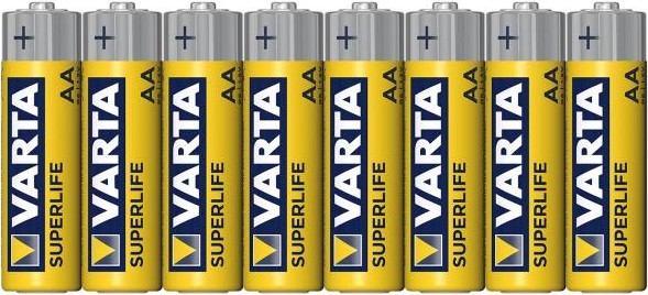 

Батарейка Varta SUPERLIFE R6 AA 02006101308 Shrink 8 Heavy Duty 1.5V (блистер 8шт), SUPERLIFE R6 AA