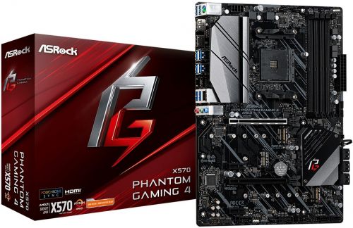 Материнская плата ATX ASRock X570 PHANTOM GAMING 4 (AM4,AMD X570,4*DDR4(4066),8*SATA 6G RAID,2*M.2,4