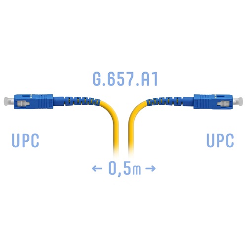 Кабель патч-корд SNR SNR-PC-SC/UPC-A-0.5m оптический прямой SC/UPC - SC/UPC, SM (G.657.A1), Simplex, 0.5м цена и фото
