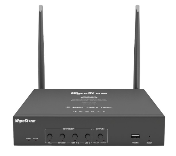 

Коммутатор Wyrestorm SW-540-TX-W презентационный на 4 входа, с передатчиком HDBaseT 4K30 40м и поддержкой USB 2.0, мультивью, и беспроводной передачи, SW-540-TX-W