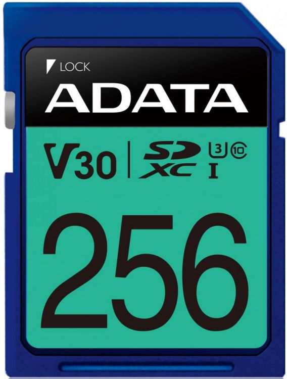 

Карта памяти 256GB ADATA ASDX256GUI3V30S-R Premier Pro SDXC Class 10 UHS-I U3 V30S 95/60 MB/s, ASDX256GUI3V30S-R