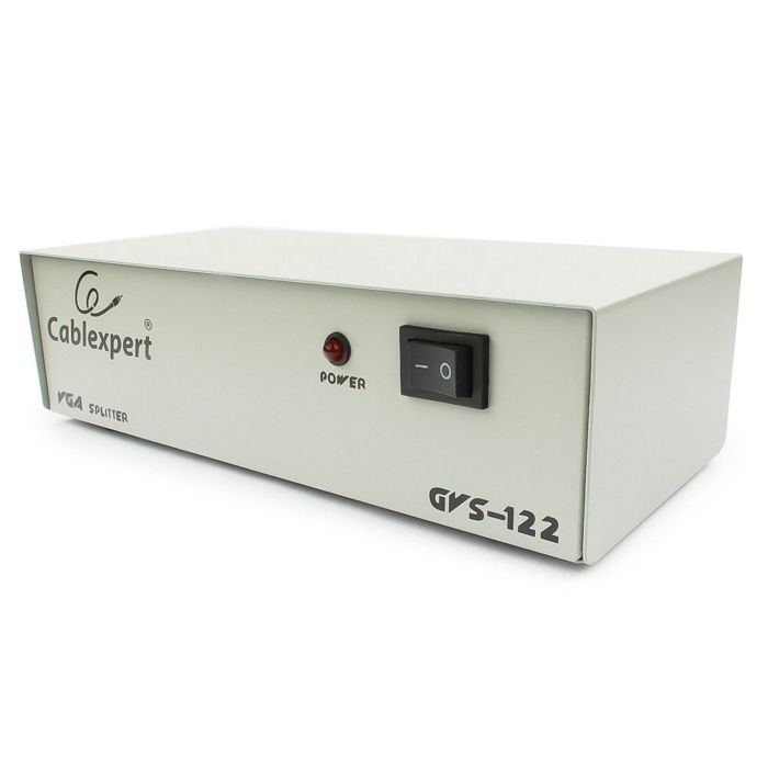 

Разветвитель VGA-сигнала Cablexpert GVS122 HD15F/2x15F, 1 компьютер - 2 монитора, GVS122