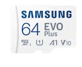 

Карта памяти MicroSDXC 64GB Samsung EVO Plus MB-MC64KA/UE UHS-1 U1 A1 V10 с адаптером, EVO Plus