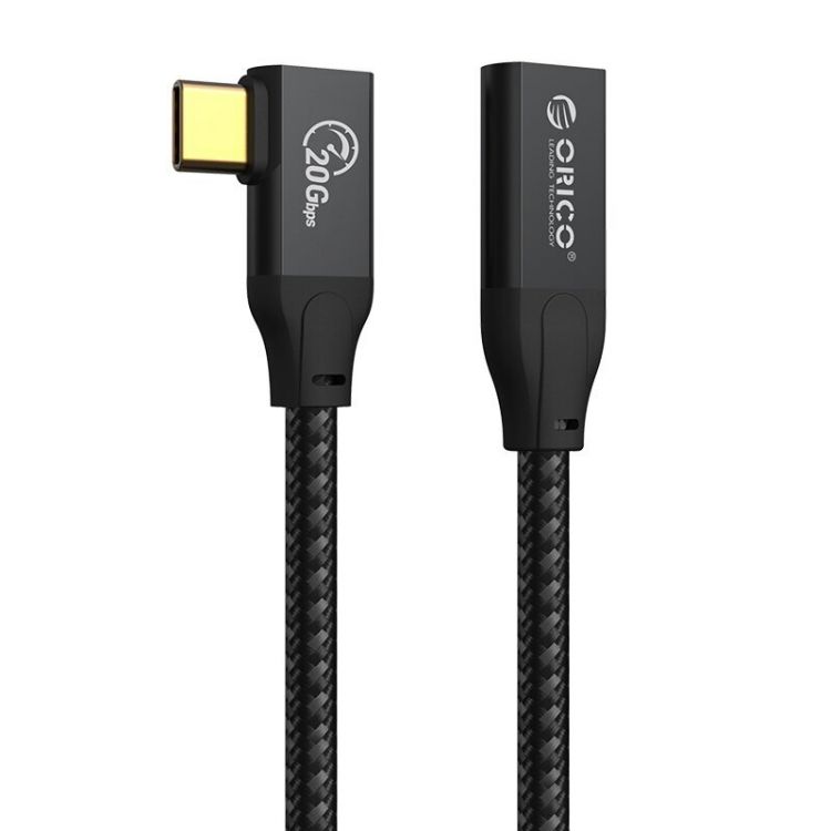 Кабель интерфейсный Orico CL32-05-BK-BP USB-C 3.2 Gen2х2, USB-C(m)/USB-C/(m), 0,5 м, 100 Вт, ORICO C