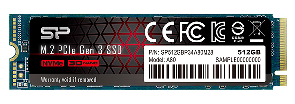 

Накопитель SSD M.2 2280 Silicon Power SP512GBP34A80M28 P34A80 512GB PCI-E x4 NVMe 3200/3000MB/s 3D TLC NAND MTBF 2M, SP512GBP34A80M28