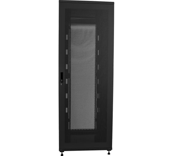 Шкаф напольный 19, 42U W&T D4280100BWTWOF 800x1000 мм, передняя дверь перф., задняя перф., цвет чёрный. Без вент. выключатель стинол вк 02 вент