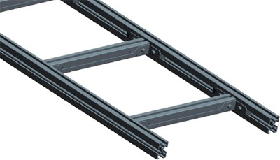 цена Лоток Lanmaster LAN-LTS500-GY лестничный, прямая секция шириной 500 мм, сталь, 2.5 метра, серый