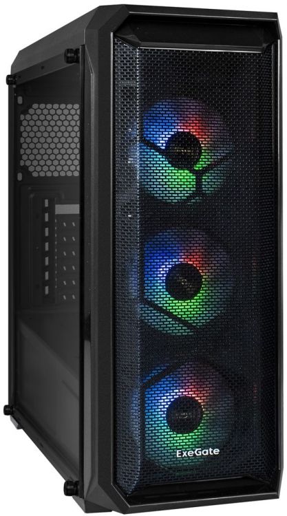 

Корпус ATX Exegate i3 NEO черный, БП 500W, боковая панель из закаленного стекла, пылевые фильтры, 2*USB, USB3.0, HD аудио, 3 вент. 12см с RGB подсветк, i3 NEO