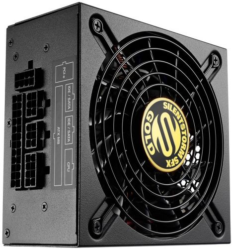 Блок питания Sharkoon SilentStorm SFX 500 Gold 500W SFX-GLD-500 500 Вт, 80 mm fan, 80 Plus Bronze, чёрный - фото 3