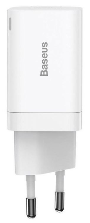 Зарядное устройство сетевое Baseus CCSUPP-E02 Super Si Pro Quick Charger USB-C, USB-A 30W White