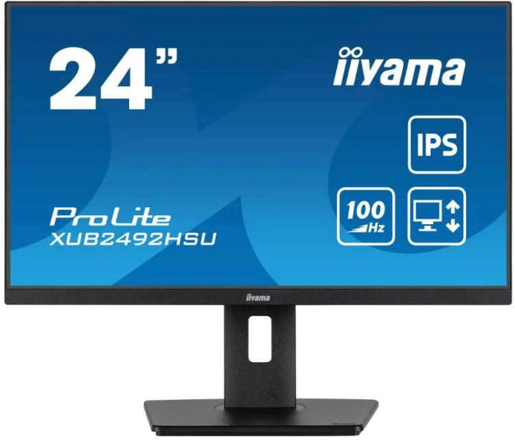 

Монитор 23,8" Iiyama XUB2492HSU-B6 ProLite черный IPS LED 0.4ms 16:9 HDMI M/M матовая HAS Piv 1000:1 250cd 178гр/178гр 1920x1080 100Hz DP FHD USB, XUB2492HSU-B6