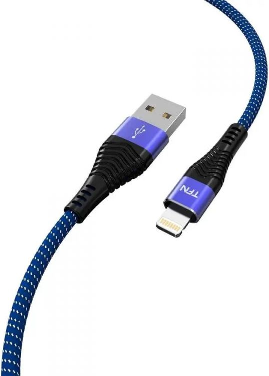 

Кабель TFN TFN-CFZLIGUSB1MBL USB Type-A/Lightning, 1м, blue-black, TFN-CFZLIGUSB1MBL