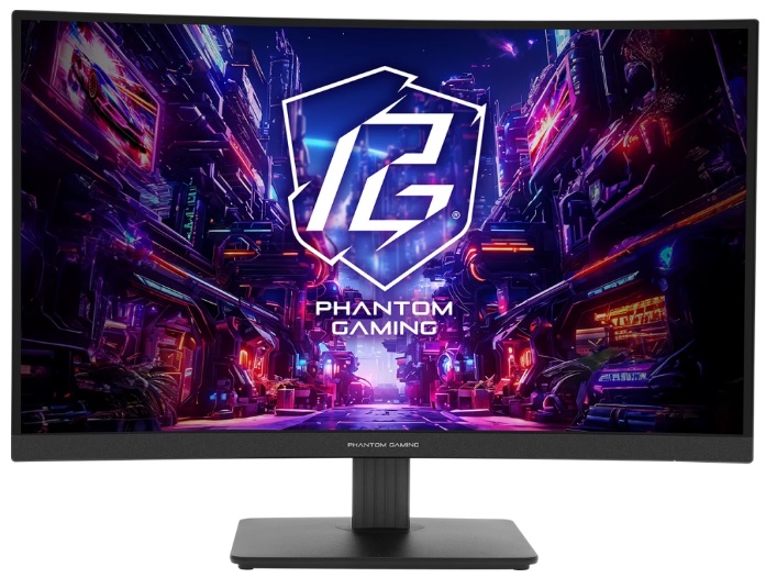 

Монитор 27" ASRock Phantom Gaming PG27QRT1B 2560x1440 LED, 16:9, VA, 300cd, 5000:1, 1ms, 178/178, DP, 2*HDMI, 180Hz, Speakers, curved R1500, tilt, VE, Phantom Gaming