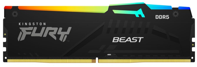 

Модуль памяти DDR5 8GB Kingston FURY KF560C36BBEA-8 Beast Black RGB EXPO 6000MHz CL36 1RX16 1.35V 16Gbit, KF560C36BBEA-8