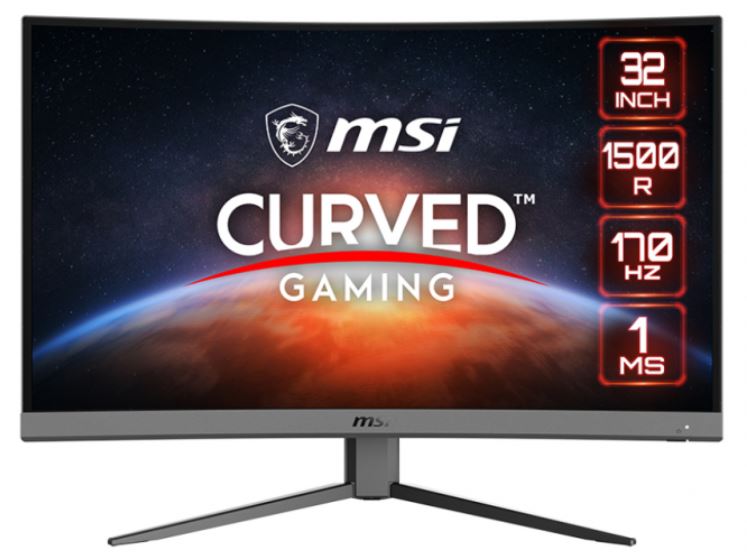 

Монитор 31,5" MSI G32C4 E2 9S6-3DA61T-050 1920x1080, 16:9, VA, 170Hz, 1ms, 3000:1, 250cd, 178гр/178гр, 2*HDMI, DP, black, G32C4 E2