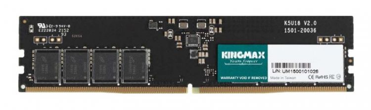Модуль памяти DDR5 32GB Kingmax KM-LD5-4800-32GS PC5-38400 4800MHz CL40 1.1V single rank Ret