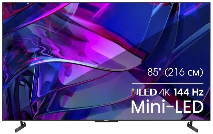 Телевизор QLED Hisense 85U7KQ 85" темно-серый 4K Ultra HD 120Hz DVB-T DVB-T2 DVB-C DVB-S DVB-S2 USB WiFi Smart TV