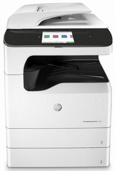 МФУ HP PageWide Managed P77740z A3, 1200 dpi, 1.5GB, 16GB eMMC, 3trays 2*500+100, ADF 100, Duplex, 2