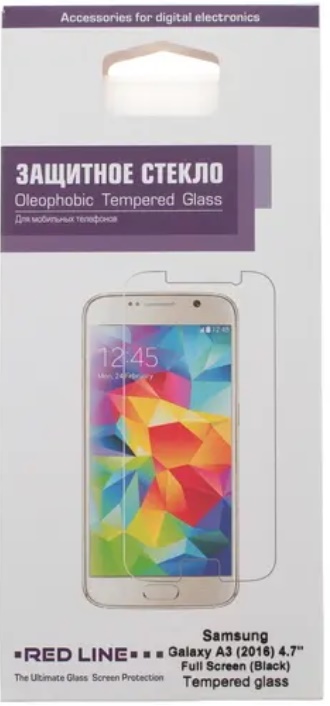 

Защитное стекло Red Line УТ000008597 для Samsung Galaxy A3 (2016) 4.7”, tempered glass, чёрная рамка, УТ000008597