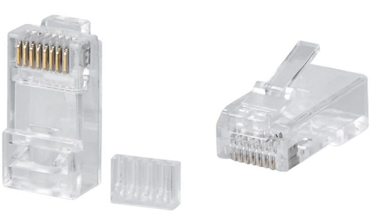 

Коннектор Cabcoil FTP-45-C6-INS RJ-45, категории 6 под витую пару, экранированный, вставка в комплекте, FTP-45-C6-INS