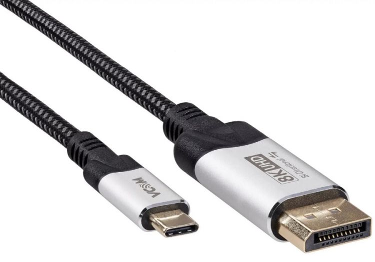 

Кабель-адаптер VCOM CU422VB-1.8 DP A(m) <-->USB 3.1 Type-Cm,bi-direct, 8K, 60Hz, 1.8m, CU422VB-1.8