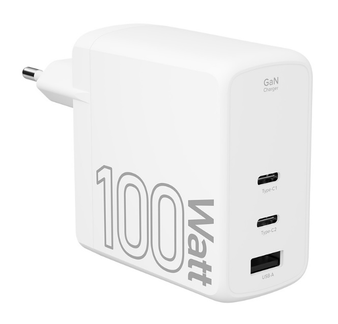 

Зарядное устройство сетевое Lyambda LJC-100-2C1A GaN, 100 Вт, 2xUSB-C, 1xUSB-A, белый, LJC-100-2C1A