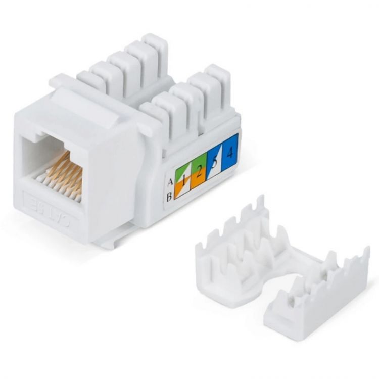 

Модуль Keystone RJ45 UTP Cabcoil KEYJ-45-C5-90 категория 5e, угол 90 градусов, KEYJ-45-C5-90