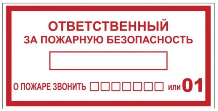 

Знак наклейка EKF an-4-05 B03 "Ответственный за пожарную безопасность" (100х200), an-4-05