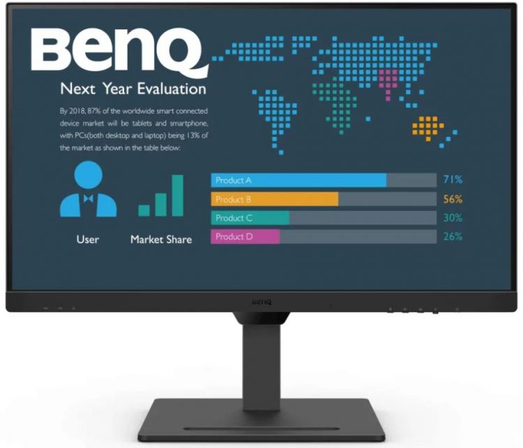 

Монитор 27" BenQ BL2790QT 2560x1440, IPS, 75Hz, 5ms, 178°/178°, 350cd/m, 1000:1, HDMI, DP, 3*USB Type-A, 2*USB Type-C, audio, black, BL2790QT