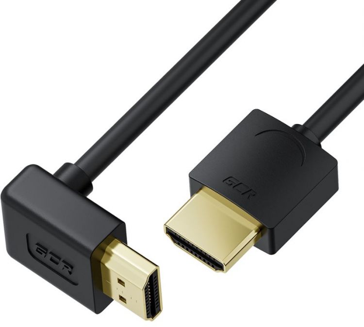 

Кабель интерфейсный Greenconnect GCR-55797 SLIM 2.0m, HDMI 2.0, М верхний угол / М, черный, HDR 4:2:0, Ultra HD, 4K 60 fps 60Hz, 3D, AUDIO, 18.0 Гбит, GCR-55797