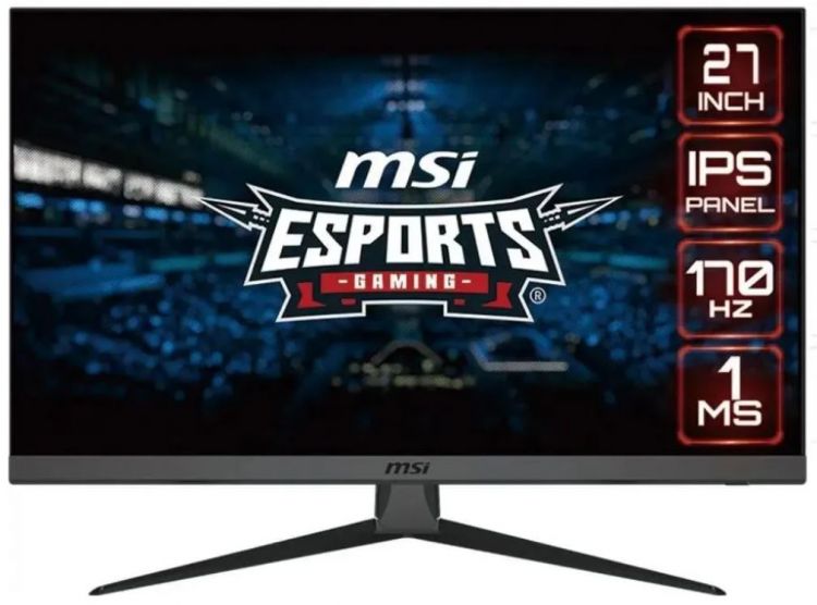 

Монитор 27" MSI G2722 9S6-3CB51T-086 1920x1080, 16:9, IPS, 170Hz, 1ms, 250cd, 178гр/178гр, 2*HDMI, DP, FreeSync Premium, черный, G2722