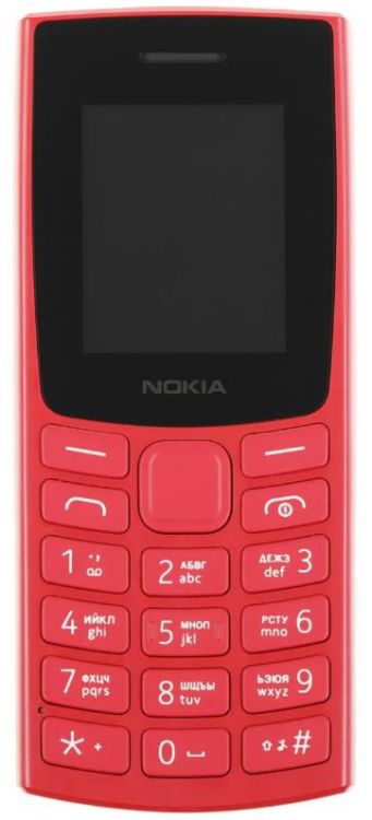 Мобильный телефон Nokia 106 (TA-1564) DS EAC красный моноблок 2Sim 1.8" 120x160 Series 30+ GSM900/1800 GSM1900 FM Micro SD max32Gb