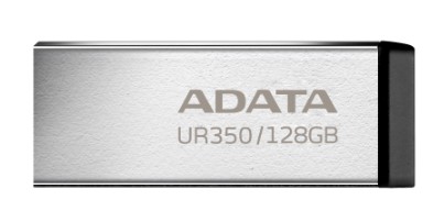 

Накопитель USB 3.2 128GB ADATA UR350-128G-RSR/BK UR350 metal black, UR350-128G-RSR/BK