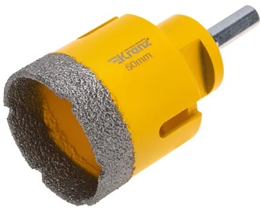 

Коронка алмазная KRANZ KR-92-1021 профессиональная по керамограниту и железобетону М14, вакуумное спекание, 50мм, для УШМ, KR-92-1021