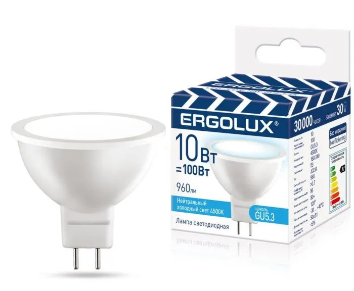 фото Ergolux LED-JCDR-10W-GU5.3-4K