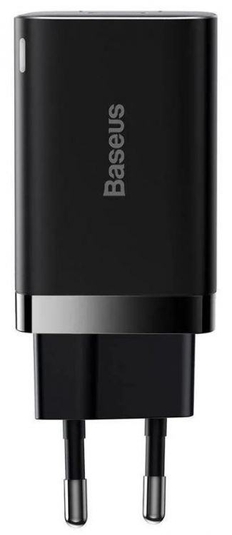 

Зарядное устройство сетевое Baseus CCSUPP-E01 Super Si Pro Quick Charger USB-C, USB-A 30W Black, CCSUPP-E01