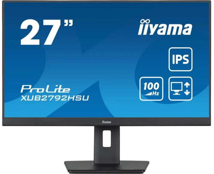 

Монитор 27" Iiyama ProLite XUB2792HSU-B6 черный IPS LED 0.4ms 16:9 HDMI M/M матовая HAS Piv 250cd 178гр/178гр 1920x1080 100Hz DP FHD USB, ProLite XUB2792HSU-B6