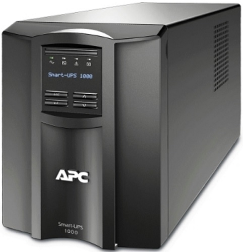 Источник бесперебойного питания APC SMT1000C Smart-UPS, Line Interactive, 1000VA, Tower, 120V, 8x NEMA 5-15R outlets, SmartConnect Port+SmartSlot, AVR