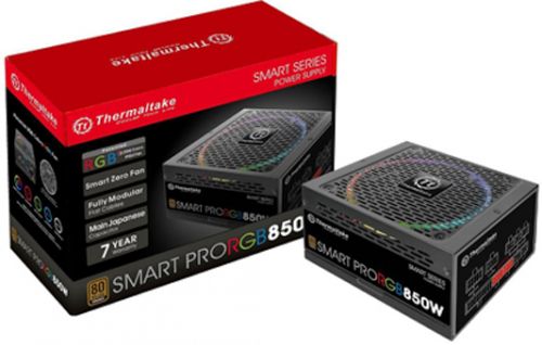Блок питания ATX Thermaltake Smart Pro RGB 850W PS-SPR-0850FPCBEU-R Полностью модульный, 80Plus Bron