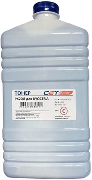 

Тонер CET OSP0208C-500 PK208 голубой бутылка 500гр. для принтера Kyocera Ecosys M5521cdn/M5526cdw/P5021cdn/P5026cdn, OSP0208C-500