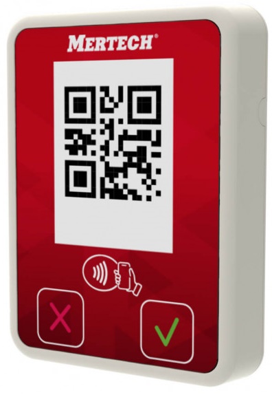 Терминал оплаты Mertech 2137 СБП Mini с NFC белый/красный