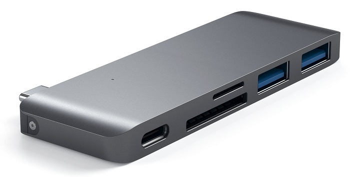 

Концентратор Satechi Type-C USB 3.0 Passthrough Hub ST-TCUPM для Macbook 12", 1x USB-C, 2 x USB 3.0, SD, microSD, серый космос, Type-C USB 3.0 Passthrough Hub