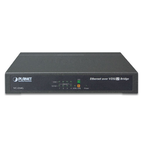 

Медиа-конвертер Planet VC-234G 4-Port 10/100/1000T Ethernet to VDSL2 Bridge -- 30a profile w/G.vectoring, RJ11, VC-234G