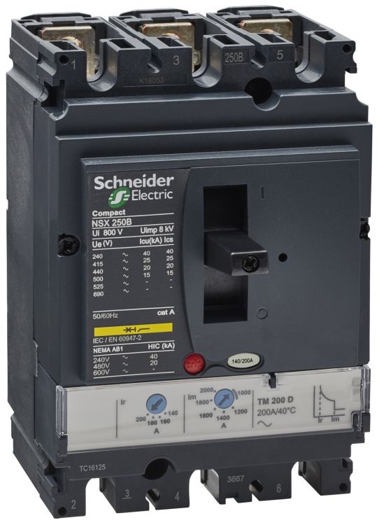 Автоматический выключатель Schneider Electric LV431111 Compact NSX 250B TM200D 3P 3T