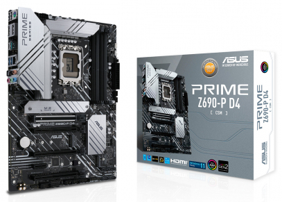 Материнская плата ATX ASUS PRIME Z690-P D4-CSM (LGA1700, Z690, 4*DDR4, SATA3, Audio, Gb LAN, 8*USB 3